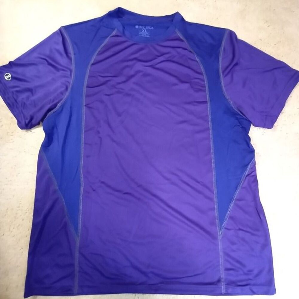 Womens Sz XL Purple Short Sleeve Athletic Crew Neck Top New
